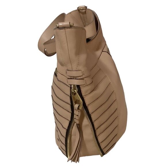 OrYANY Tan Leather Top Handle, Bucket Bag NWOT - Picture 4 of 5